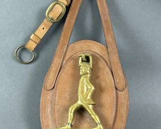 Lot 165 | Leather Horse Badge With Brass Colonial Doorstop
