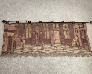 Lot 252 | Antique Victorian Cast Iron Rod With Tapestry
