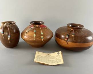 Lot 52 | 3 Turned Wood Bowls Handmade Locally Sourced
