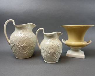 Lot 371 | Wedgwood of Etruria Pitchers & Lenox Vase
