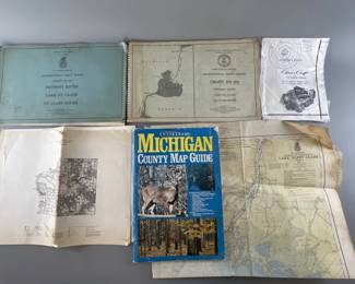 Lot 33 | Vintage Maps of Lake St. Clair & Detroit River
