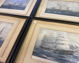 Lot 281 | Vintage Framed Ship Prints
