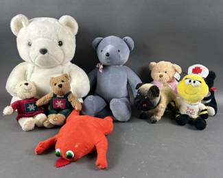 Lot 236 | Stuffed Bears, Pug, Frog & More
