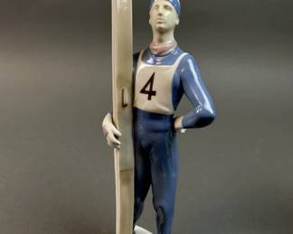 Lot 432 | Vintage Czech Porcelain Skier Figurine

