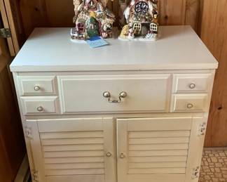 Lot 385 | White Wood Cabinet
