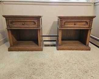 Lot 195 | Vtg Sienna Nightstand Pair
