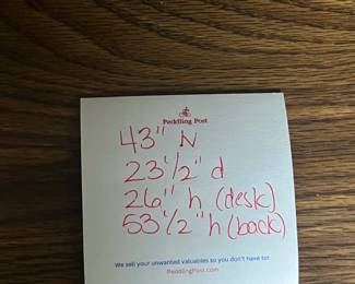 MCM Wooden Desk w/ Hutch - $50 - Value - Value $200 to $500. 