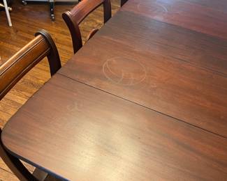 Vintage Dining Table w/ Leafs - $150 - Priced to sell. Value $300-$600. Rush Dining Chairs sold. 