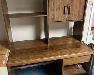 MCM Wooden Desk w/ Hutch - $50 - Value - Value $200 to $500. 