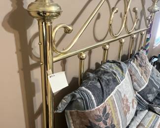 Vintage Brass Headboard - Includes mattress, bedding etc. Buyer is responsible for tools to disassemble. $100 for the set. Value $150-$300 for the headboard alone. 