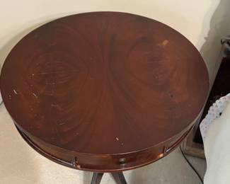 Vintage Round Mahogany Side Table - $75 - Value $150-$300
