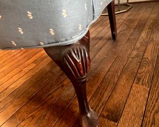 Vintage Wingback Chair w/ Polka Dot Upholstery - $100 - Value $150-$300. Priced to sell. 