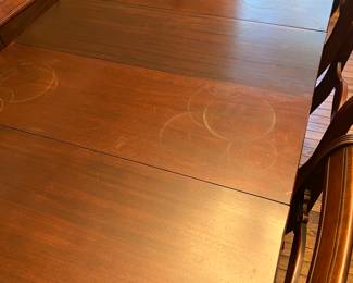 Vintage Dining Table w/ Leafs - $150 - Priced to sell. Value $300-$600. Rush Dining Chairs sold. 