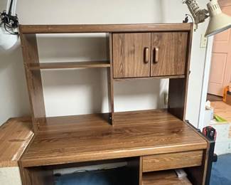MCM Wooden Desk w/ Hutch - $50 - Value - Value $200 to $500. 