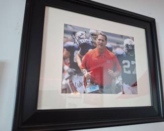 Autographed photo of Gene Chizik Auburn Head Coach