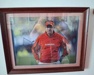 Autographed Gus Malzhan photo Auburn Head Coach