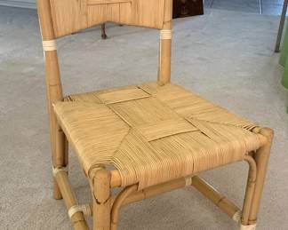 Rattan and Bamboo Chair by John Hutton for Donghia
