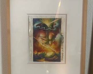 Jim Morphesis American b. 1948, "Study for Sacred Heart" 1994 Oil Graphite on Paper