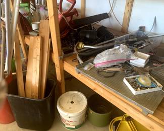 Assorted Tools and Wood Scraps