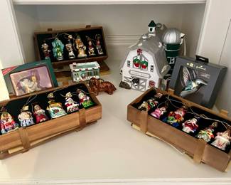 German hand blown glass collector's ornaments