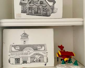Department 56 Snow Village Hunting Lodge and Village Air Airport