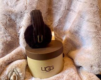 Ugg blanket and earmuffs