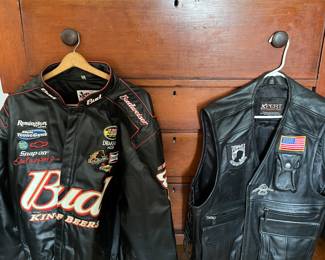 Leather jacket and vest