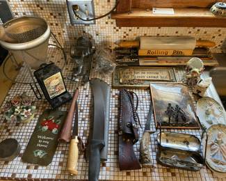 Vintage items, knives, and more