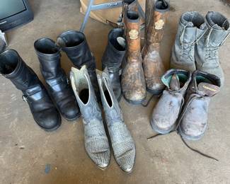 Lots of boots, cowboy, and Red Wing