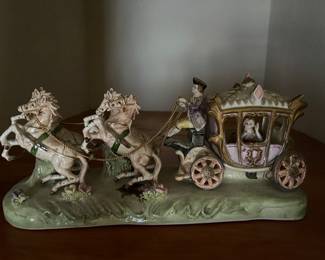 Vintage carriage statue