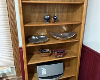 Oak Bookshelves, Bose Sound Dock 10 Bluetooth