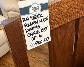 Rh Yoder Amish Made dining chair set of 6