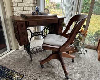 Singer Desk and Chair