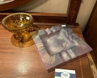 Gold Carnival Glass, Rueven Plate