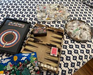 Arperilla Folk Art,  Leather Backgammon Case