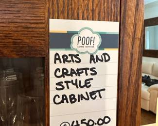 Arts and crafts style cabinet