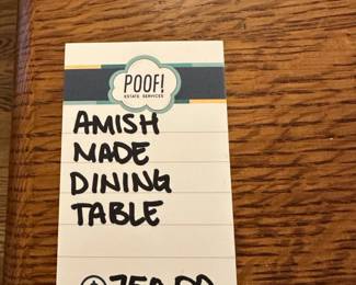 Amish made dining table
