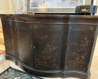Ethan Allen Vivianne Serpentine Console Sideboard Buffet