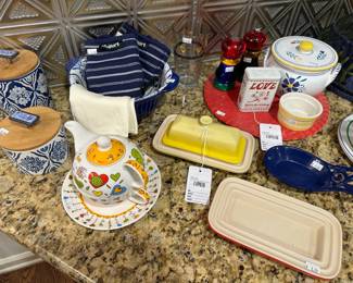Love Spice for Living Tin, Le Creuset Butter Dish, Salt and Pepper Shakers