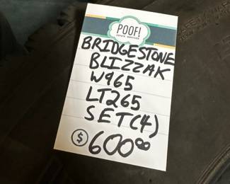 Bridgestone Blizzak W965 LT265 Tire Set