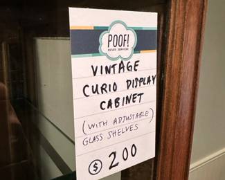 Vintage Curio Display Cabinet
