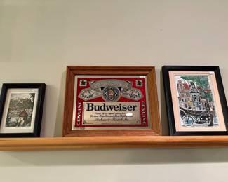 Various Framed Worldly Art from Places such as Amsterdam, Austria, and Budapest