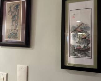 Various Framed Worldly Art from Places such as Amsterdam, Austria, and Budapest