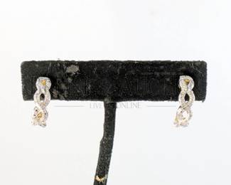 STERLING NECKLACE & EARRINGS (1) WOVEN CHAIN NECKLACE, 28" L (1 PR) STERLING EARRINGS, PIERCED