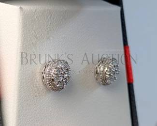 DIAMOND AND STERLING RING & EARRINGS SET (1) STERLING SILVER AND DIAMOND RING. 1/10 CTW WITH I-J/13 CLARITY. SIZE 7 *RETAIL...