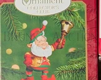 (12 PCS) HALLMARK ORNAMENTS, ASSORT. ALL IN ORIGINAL BOXES INCLUDES: "RUDOLPH'S HELPER", "KITTY CATCH" & MORE RETAIL VA...