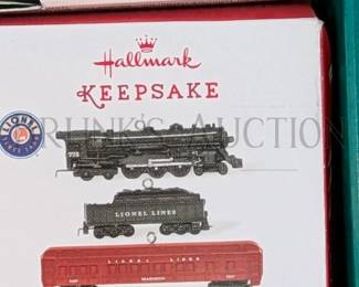 (12 PCS) HALLMARK ORNAMENTS, ASSORT. ALL IN ORIGINAL BOXES INCLUDES: "RUDOLPH'S HELPER", "KITTY CATCH" & MORE RETAIL VA...