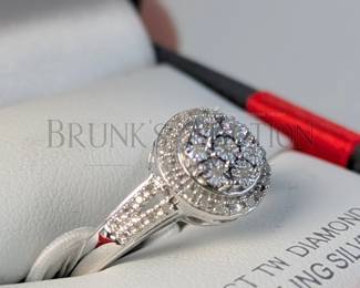 jewelry ring sterling lab grown stones 