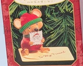(7 PCS) HALLMARK ORNAMENTS, MICE ALL IN ORIGINAL BOXES INCLUDES: "VERY MERRY MINUETS", "SONG AND DANCE" & MORE RE...