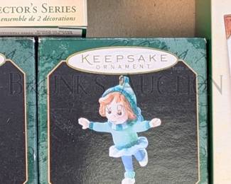 (17 PCS) HALLMARK ORNAMENTS, MINIS ALL IN ORIGINAL BOXES INCLUDES: "CANDY APPLE MOUSE", "PRESENT OF ANGELS" & MORE R...